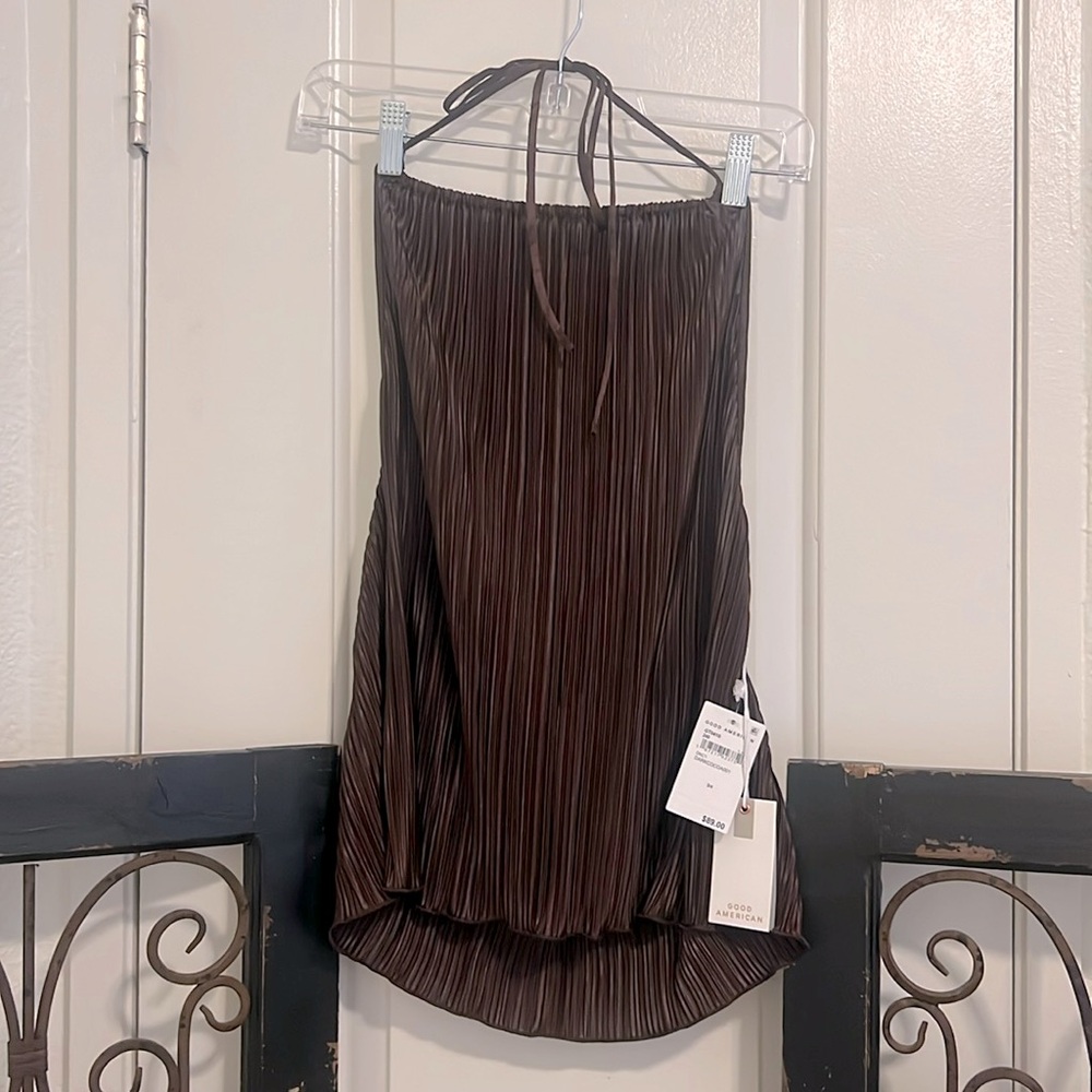 NWT Dark Coco Good American Halter Top